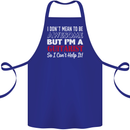 Guitarist I Don't Mean to Be Awesome Guitar Cotton Apron 100% Organic Royal Blue