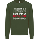 Guitarist I Don't Mean to Be Awesome Guitar Kids Sweatshirt Jumper Forest Green