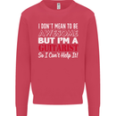 Guitarist I Don't Mean to Be Awesome Guitar Kids Sweatshirt Jumper Heliconia