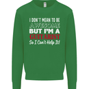 Guitarist I Don't Mean to Be Awesome Guitar Kids Sweatshirt Jumper Irish Green