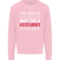 Guitarist I Don't Mean to Be Awesome Guitar Kids Sweatshirt Jumper Light Pink