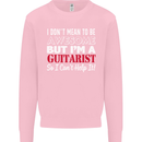 Guitarist I Don't Mean to Be Awesome Guitar Kids Sweatshirt Jumper Light Pink