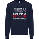 Guitarist I Don't Mean to Be Awesome Guitar Kids Sweatshirt Jumper Navy Blue
