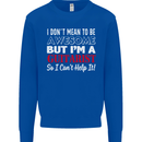 Guitarist I Don't Mean to Be Awesome Guitar Kids Sweatshirt Jumper Royal Blue