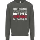 Guitarist I Don't Mean to Be Awesome Guitar Kids Sweatshirt Jumper Storm Grey