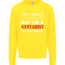 Guitarist I Don't Mean to Be Awesome Guitar Kids Sweatshirt Jumper Yellow