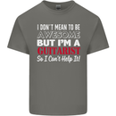 Guitarist I Don't Mean to Be Awesome Guitar Kids T-Shirt Childrens Charcoal