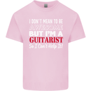 Guitarist I Don't Mean to Be Awesome Guitar Kids T-Shirt Childrens Light Pink