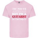 Guitarist I Don't Mean to Be Awesome Guitar Mens Cotton T-Shirt Tee Top Light Pink