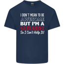 Guitarist I Don't Mean to Be Awesome Guitar Mens Cotton T-Shirt Tee Top Navy Blue
