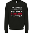 Guitarist I Don't Mean to Be Awesome Guitar Mens Sweatshirt Jumper Black