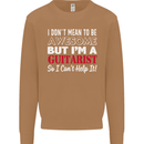 Guitarist I Don't Mean to Be Awesome Guitar Mens Sweatshirt Jumper Caramel Latte