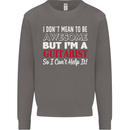 Guitarist I Don't Mean to Be Awesome Guitar Mens Sweatshirt Jumper Charcoal