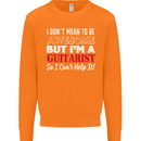 Guitarist I Don't Mean to Be Awesome Guitar Mens Sweatshirt Jumper Orange