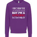 Guitarist I Don't Mean to Be Awesome Guitar Mens Sweatshirt Jumper Purple