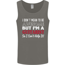Guitarist I Don't Mean to Be Awesome Guitar Mens Vest Tank Top Charcoal