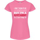 Guitarist I Don't Mean to Be Awesome Guitar Womens Petite Cut T-Shirt Azalea