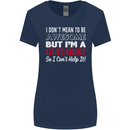 Guitarist I Don't Mean to Be Awesome Guitar Womens Wider Cut T-Shirt Navy Blue