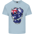 Gym Australian Flag Muscles Australia Kids T-Shirt Childrens Light Blue
