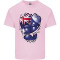 Gym Australian Flag Muscles Australia Kids T-Shirt Childrens Light Pink