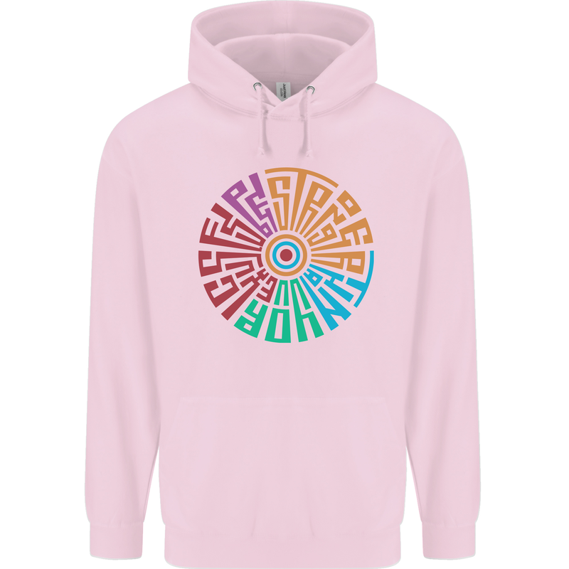 Gym Be Stronger Than Your Excuses Fitness Childrens Kids Hoodie Light Pink
