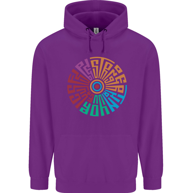 Gym Be Stronger Than Your Excuses Fitness Childrens Kids Hoodie Purple