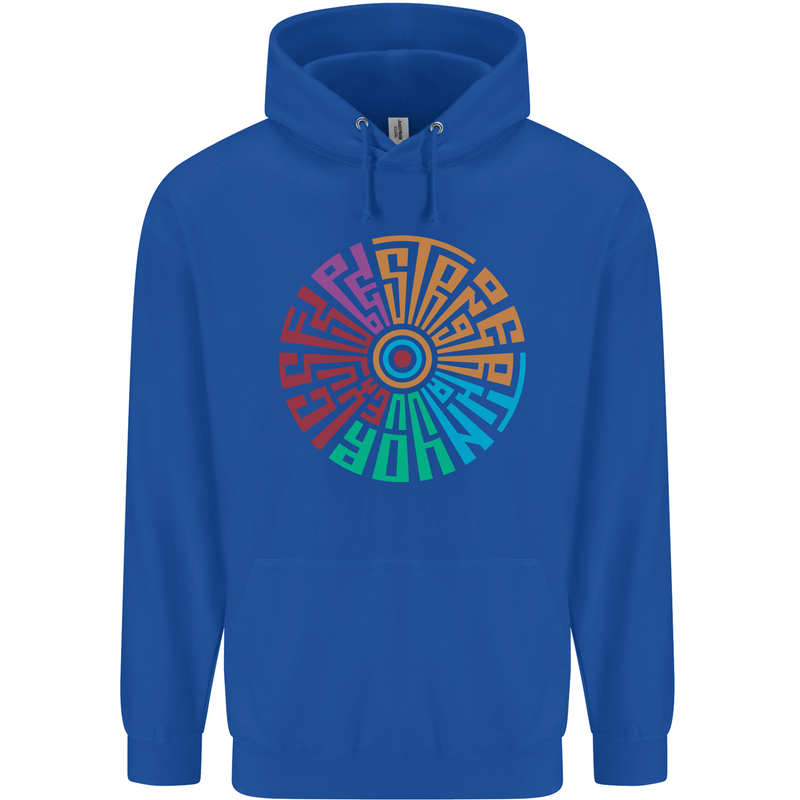 Gym Be Stronger Than Your Excuses Fitness Childrens Kids Hoodie Royal Blue