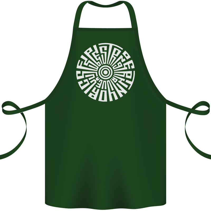 Gym Be Stronger Than Your Excuses Fitness Cotton Apron 100% Organic Forest Green