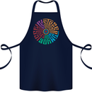 Gym Be Stronger Than Your Excuses Fitness Cotton Apron 100% Organic Navy Blue