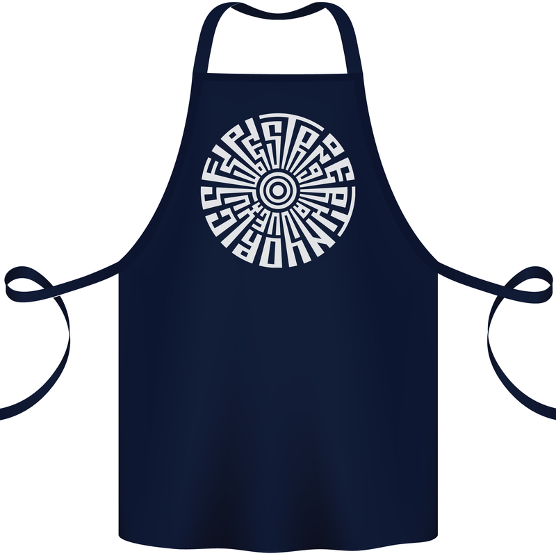 Gym Be Stronger Than Your Excuses Fitness Cotton Apron 100% Organic Navy Blue