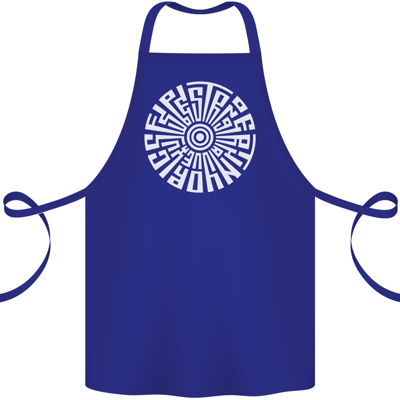 Gym Be Stronger Than Your Excuses Fitness Cotton Apron 100% Organic Royal Blue