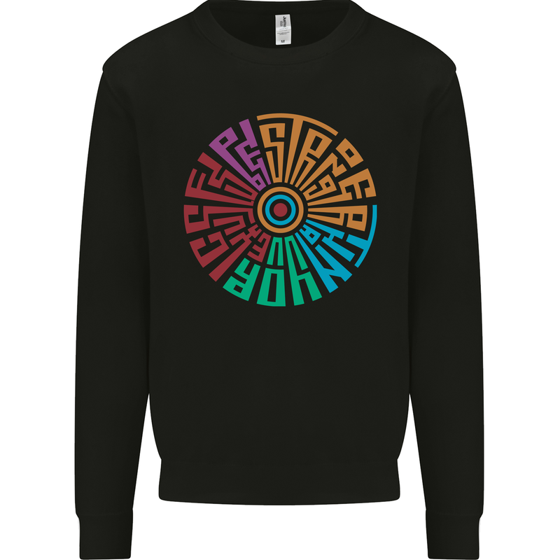 Gym Be Stronger Than Your Excuses Fitness Kids Sweatshirt Jumper Black