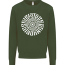 Gym Be Stronger Than Your Excuses Fitness Kids Sweatshirt Jumper Forest Green