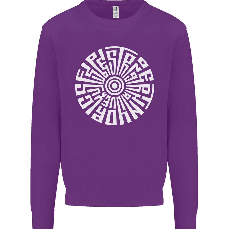 Gym Be Stronger Than Your Excuses Fitness Kids Sweatshirt Jumper Purple