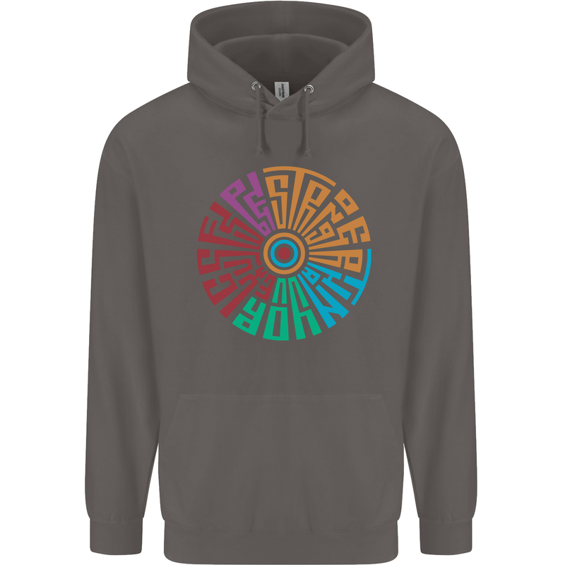 Gym Be Stronger Than Your Excuses Fitness Mens 80% Cotton Hoodie Charcoal