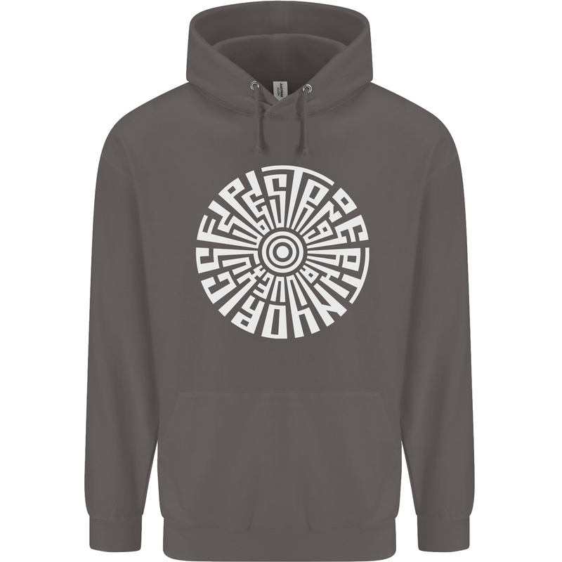 Gym Be Stronger Than Your Excuses Fitness Mens 80% Cotton Hoodie Charcoal