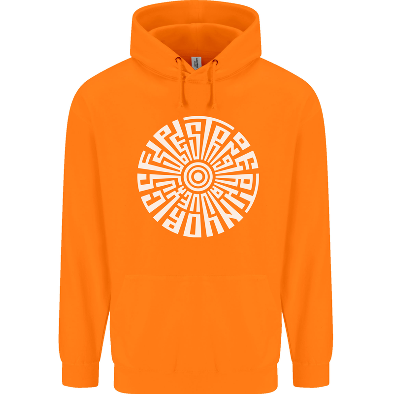 Gym Be Stronger Than Your Excuses Fitness Mens 80% Cotton Hoodie Orange