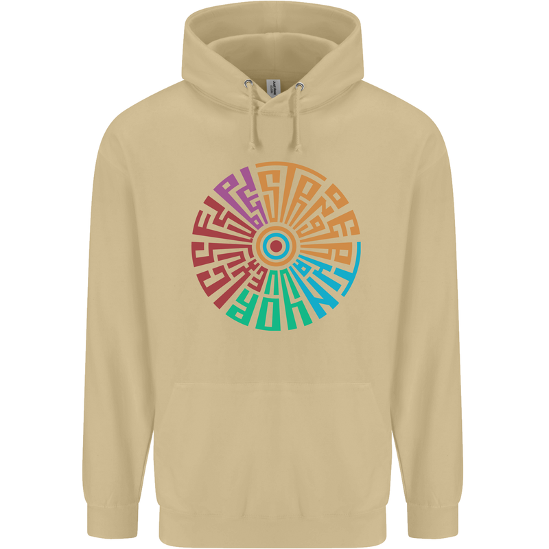 Gym Be Stronger Than Your Excuses Fitness Mens 80% Cotton Hoodie Sand