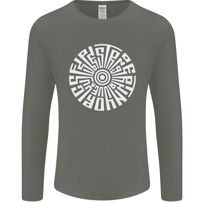 Gym Be Stronger Than Your Excuses Fitness Mens Long Sleeve T-Shirt Charcoal