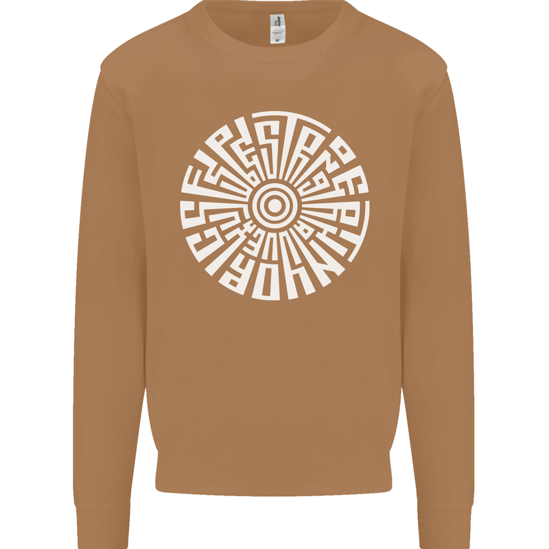Gym Be Stronger Than Your Excuses Fitness Mens Sweatshirt Jumper Caramel Latte