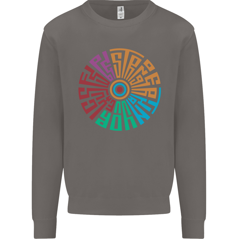 Gym Be Stronger Than Your Excuses Fitness Mens Sweatshirt Jumper Charcoal
