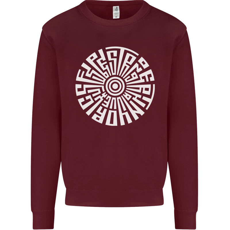 Gym Be Stronger Than Your Excuses Fitness Mens Sweatshirt Jumper Maroon