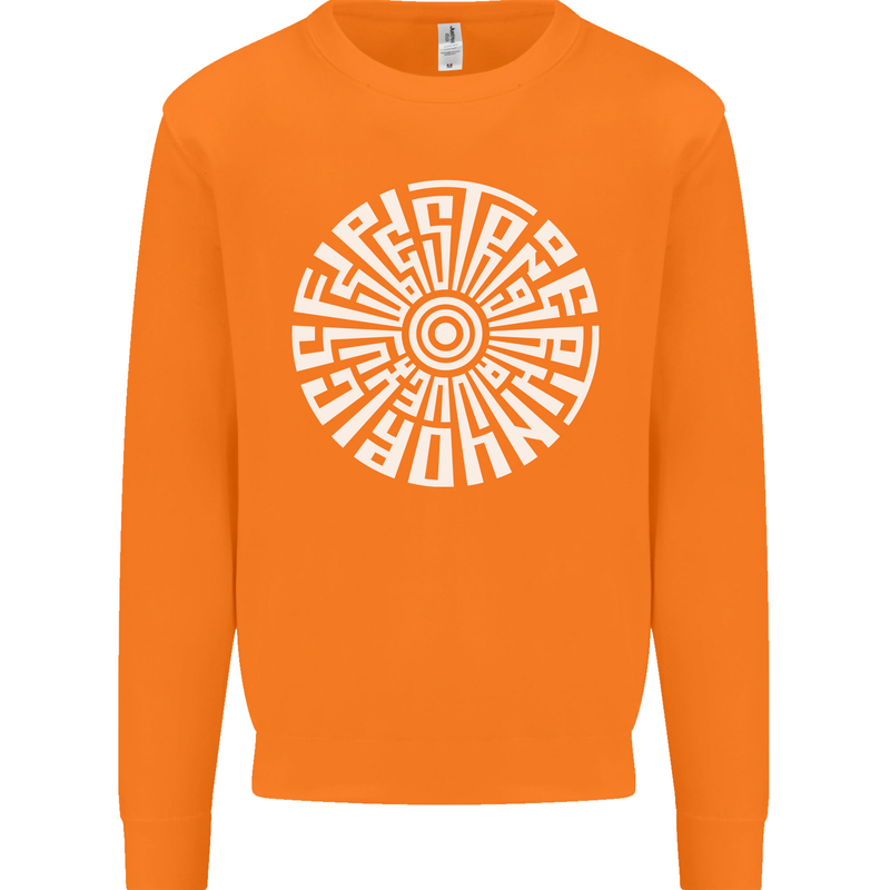 Gym Be Stronger Than Your Excuses Fitness Mens Sweatshirt Jumper Orange