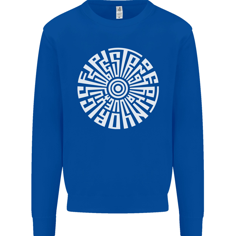 Gym Be Stronger Than Your Excuses Fitness Mens Sweatshirt Jumper Royal Blue