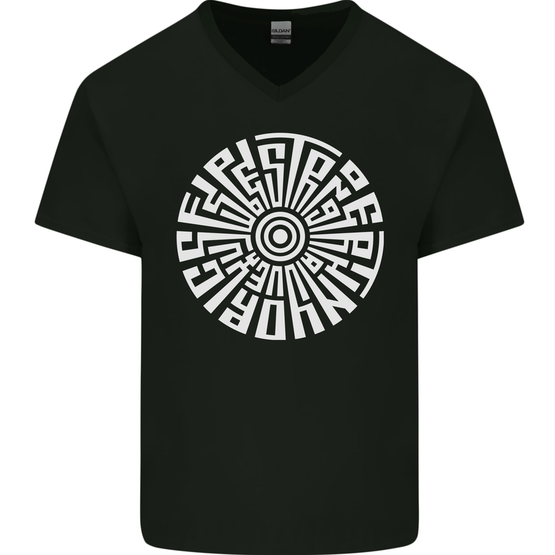 Gym Be Stronger Than Your Excuses Fitness Mens V-Neck Cotton T-Shirt Black