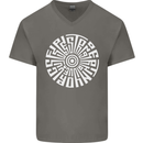 Gym Be Stronger Than Your Excuses Fitness Mens V-Neck Cotton T-Shirt Charcoal