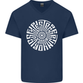 Gym Be Stronger Than Your Excuses Fitness Mens V-Neck Cotton T-Shirt Navy Blue