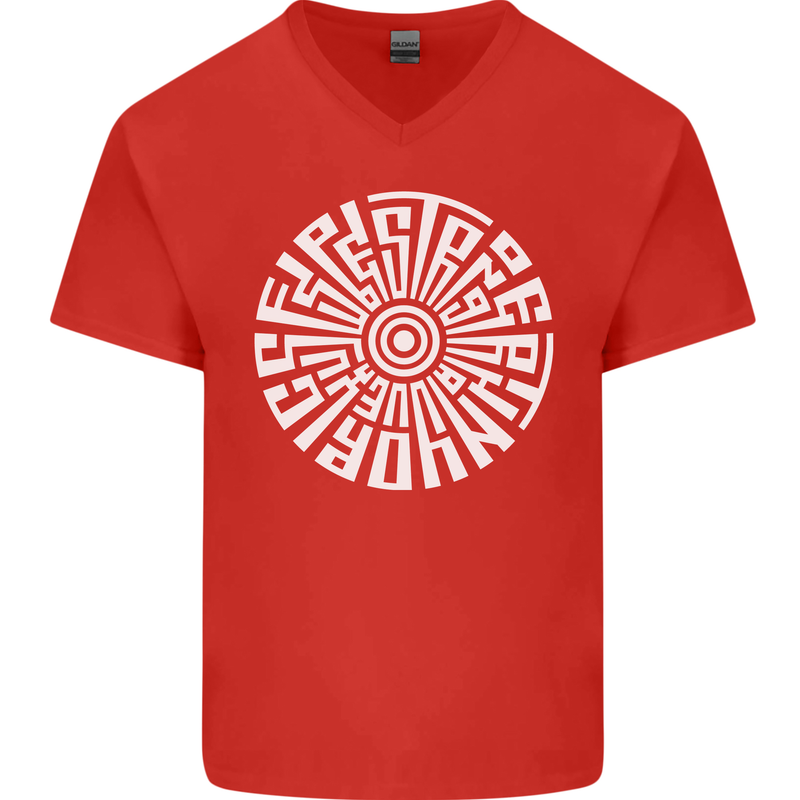 Gym Be Stronger Than Your Excuses Fitness Mens V-Neck Cotton T-Shirt Red