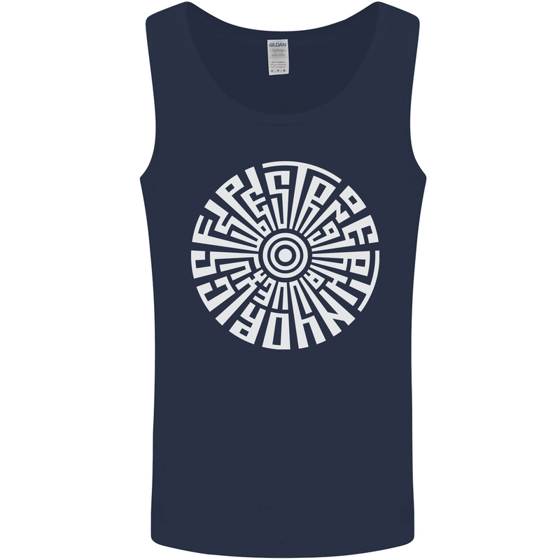 Gym Be Stronger Than Your Excuses Fitness Mens Vest Tank Top Navy Blue