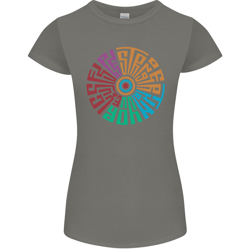 Gym Be Stronger Than Your Excuses Fitness Womens Petite Cut T-Shirt Charcoal